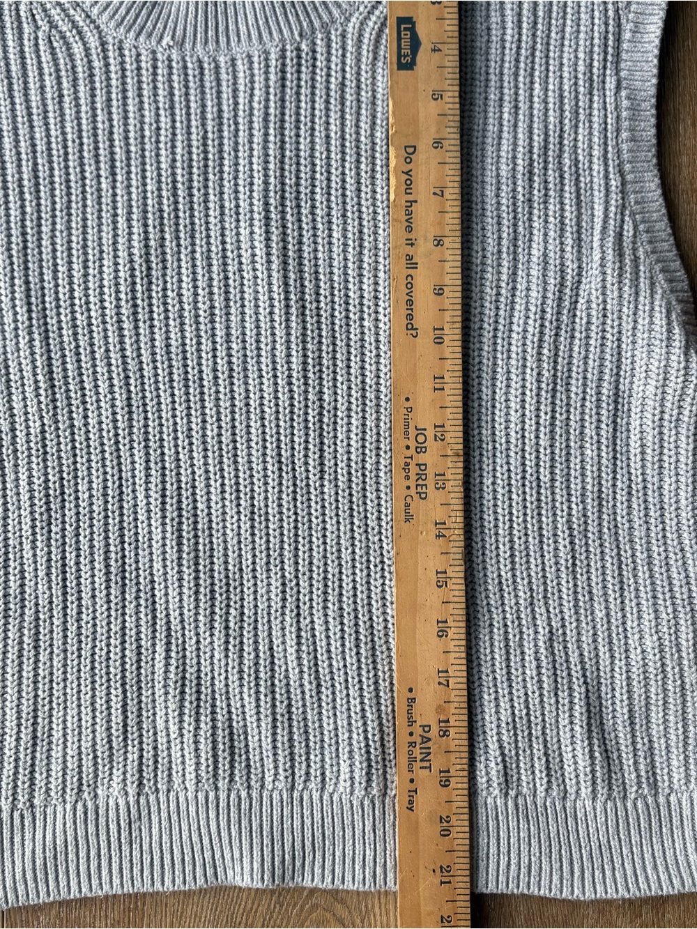 Abercrombie & Fitch Light Gray Classic Ribbed Knit Vest Sleeveless Top Large - Picture 6 of 10